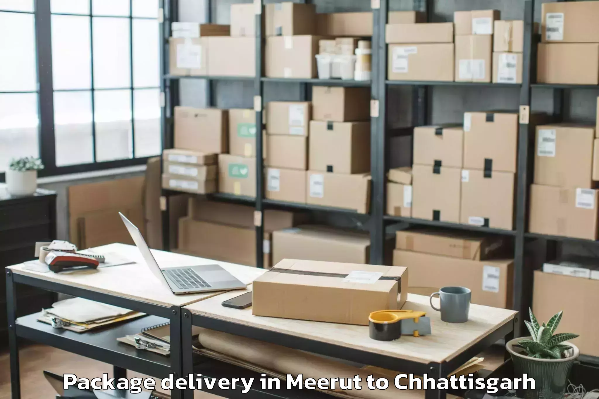 Trusted Meerut to Bhopalpatnam Package Delivery